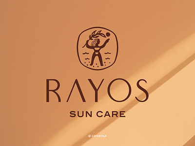 Identity Design - Rayos Sun Care artisan beach beauty branding brandmark dermatologist feminine illustration logo logo design logos ocean resort skin care sun tribal typography vintage wellness woman