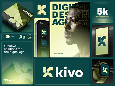 Kivo Logo Design (Digital Design Agency) brand branding design agency design agency logo digital design agency digital design studio icon identity k logo design logo logo design logo designer logodesign logomark logos logotype mark minimalism modern logo symbol