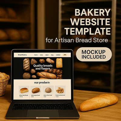 Bakery Website Template – Modern Figma UI Design for Artisan Bre 3d animation branding design graphic design illustration logo motion graphics ui vector