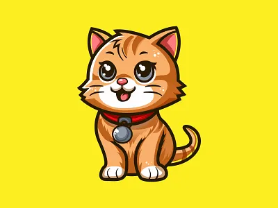 Adorable Cat Mascot Logo for Pet Rescue Organization branding logoinspiration