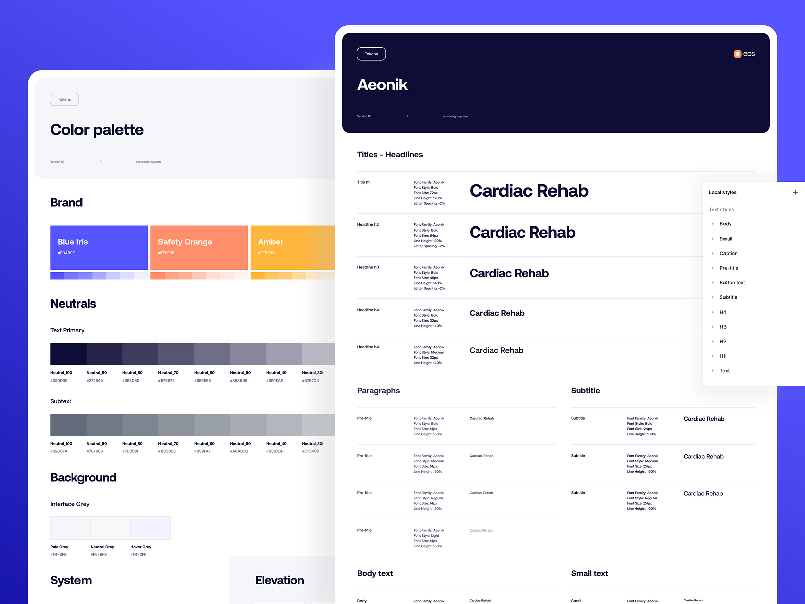 eos Design System – Style Guidelines by Fiona Bui on Dribbble