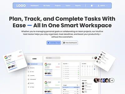Smart Workplace Hero Section business herosection planning ui webdesign