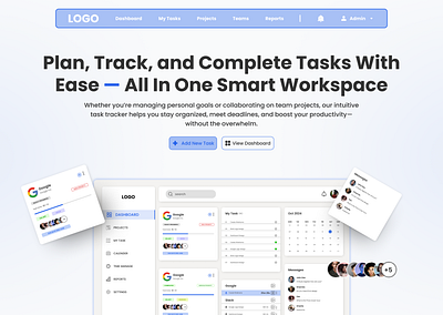 Smart Workplace Hero Section business herosection planning ui webdesign