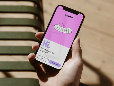Friendly Chat App Design app bright interface cheerful design clean layout engaging welcome friendly chat messaging app mobile entry mobile startup mobile welcome modern flow onboarding screen simple navigation ui concept ui design user centered user greeting ux design ux ui