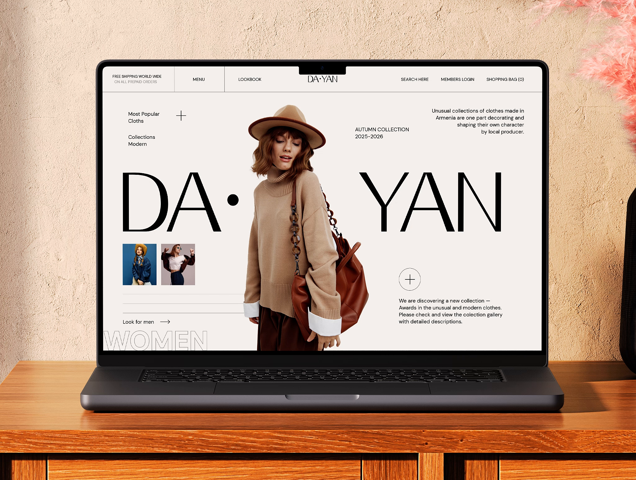 Armenian clothing brand | E-commerce and shop website design