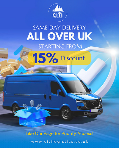 City logistics UK Poster branding graphic design logo motion graphics social media