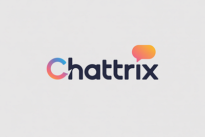 Chattrix Logo Design – Gradient Wordmark with Integrated Growth branding design graphic design illustration logo logo design typography ui ux vector wordmark
