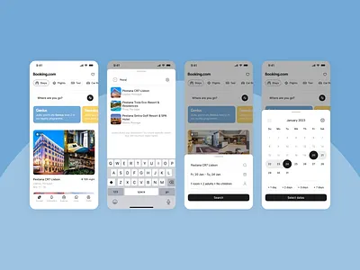 Booking.com : iOS App Redesign Concept app app design apple components design icons ios iphone native platform redesign ui ux