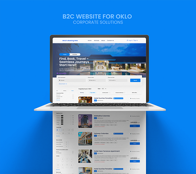 B2C Website UI Design For OKLO Corporate Solutions animation branding graphic design ui