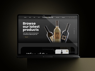 NAPAWINE WEBSITE HERO SECTION CREATION branding graphic design motion graphics ui