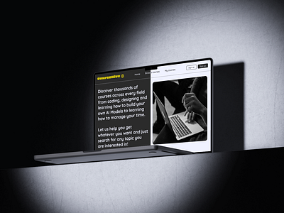 Courses Platform in dark and light mode dark mode desktop landing page light mode modern responsive ui web design