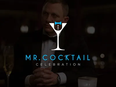 MR.COCKTAIL (Logo Design) brand logo branding business logo company logo glass logo logo logo design minimalist logo modern logo wine logo