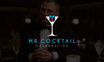 MR.COCKTAIL (Logo Design) brand logo branding business logo company logo glass logo logo logo design minimalist logo modern logo wine logo
