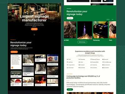 Signage Company-Website Ui branding clean design enterprise home homepage landingpage minimal responsive signage ui ux design web design website website design