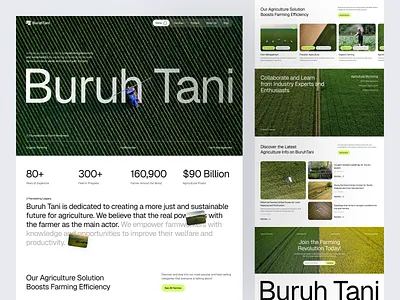 Agriculture Website agriculture website design eco farm farmer food green industry organic technology ui ux