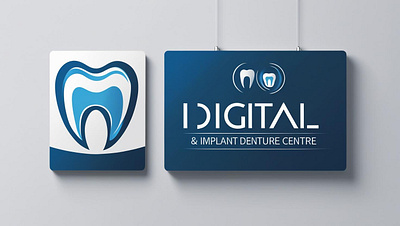 Sleek Dental Logo & Sign Design branding graphic design logo sleek dental logo sign design vector