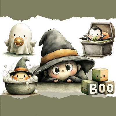 Green Halloween Baby Shower baby shower halloween baby kit