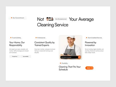 OmahResik - Home Cleaning Service Part 2 agency branding cleaning company design elementor framer furniture home house landing page repair service ui webflow website wordpress
