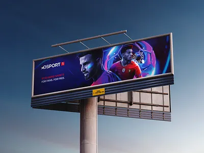 TV channel - Outdoor advertising advertising banner championship design football illustration league outdoor soccer sport tv uefa