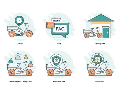 Cycle web icons branding colorful design design graphic design illustration illustrations illustrative graphics