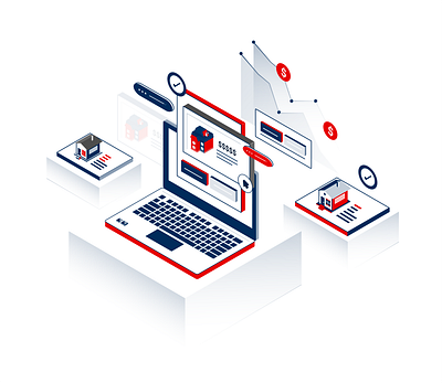 Isometric Real Estate Web illustration branding colorful design design graphic design illustration illustrations illustrative graphics logo real estate illustration ui vector
