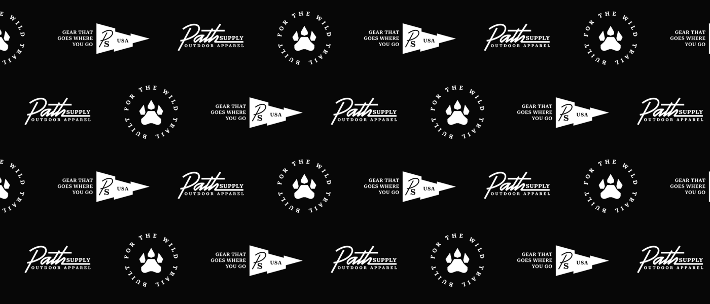 Path Supply Outdoor Apparel - Visual Identity Branding Design app apparel brand book brand identity branding custom emblem fashion graphic design label design logo logo design logotype mockup modern packaging print design sport visual identity wordmark
