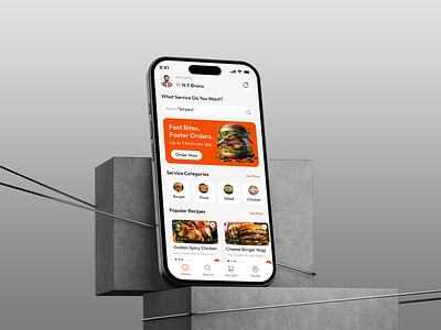 Home Page-Food App Design android delivery app delivery food app design food delivery service food order ios app mobile mobile app online food order pizza restaurant app uiux
