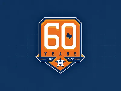 Houston Astros 60th Anniversary Patch anniversary astros baseball graphic design houston logo mlb