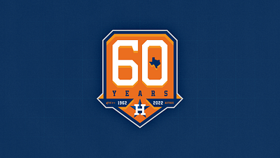 Houston Astros 60th Anniversary Patch anniversary astros baseball graphic design houston logo mlb