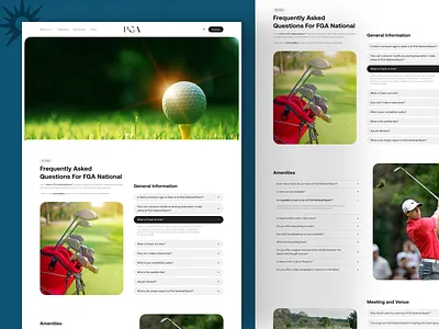 PGA National Resort – FAQ Page Design club course faqs page golf golf courses golf landing page golf training golf website golf website design landing page pga national resort ui ui visual design uiux ux web ui website design