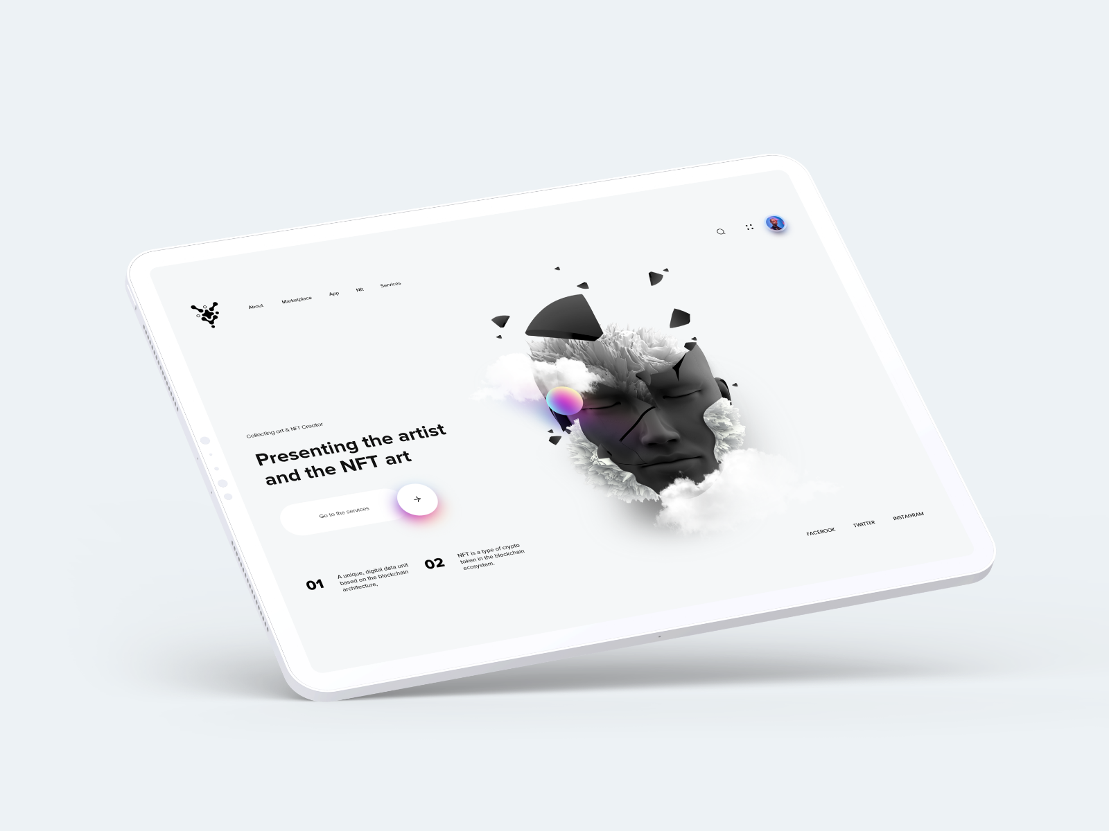 Nft Creator Web App Landing Page by Mariusz Mitkow on Dribbble