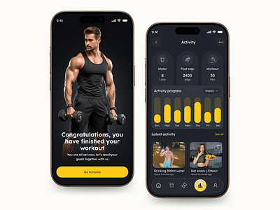 Fitness App Design Concept app app design app ui design fitness fitness app health ios iphone mobile mobile app mobile app design mobile app ui mvp react native ui ui design user interface ux ux design