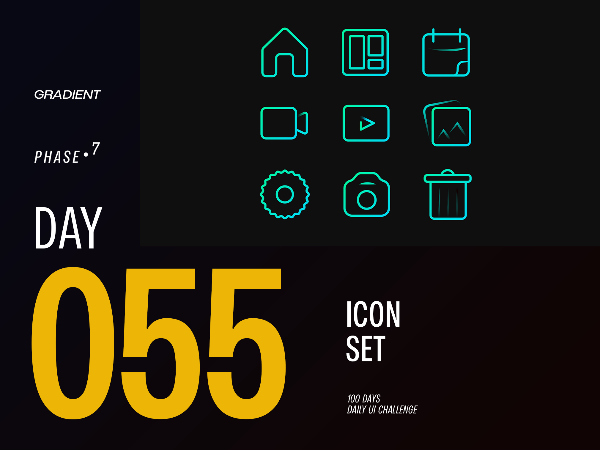 Icon Set - DailyUIChallenge 100daysui branding dailyui dailyuichallenge design illustration logo ui uiux website