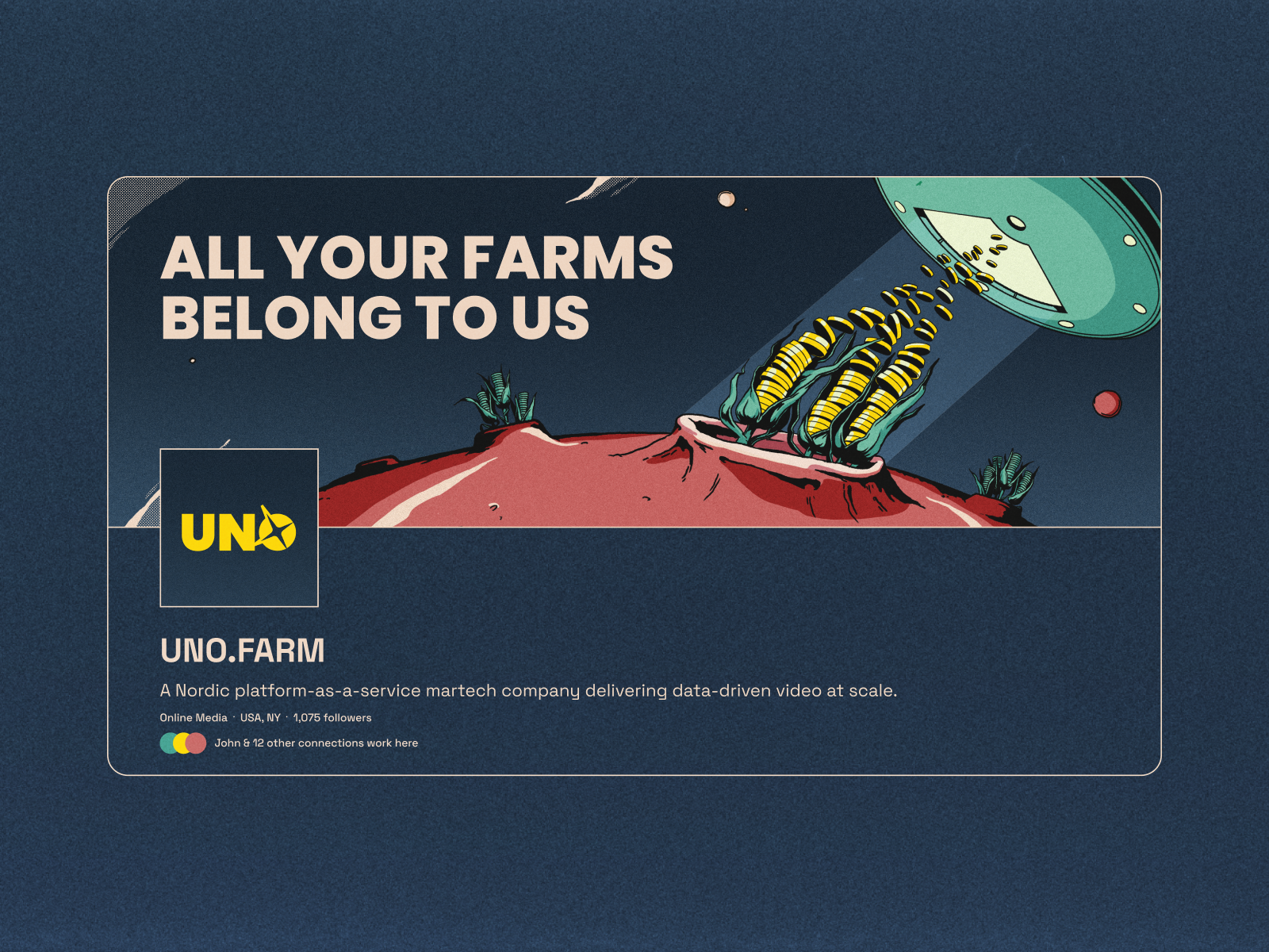 UNO.Farm: Social Media branding character design comic books cosmic crypto design embacy figma graphic design identity illustration logo nostalgic procreate retro smm social media ufo vector web3