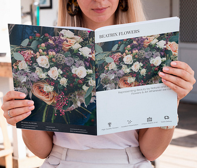 Brochure Design for Beatrix Flowers brochure design graphic design indesign print