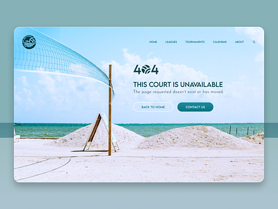 Daily UI - 008 - 404 Page 008 dailyui desktop volleyball