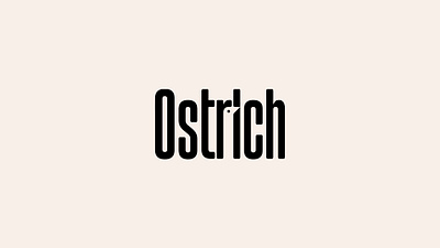 Ostrich bird branding chicken cock cosmodrome art design graphic design illustration lable logo logofolio malina cosmica modern negative space ostrich portfolio sale vector wordmark