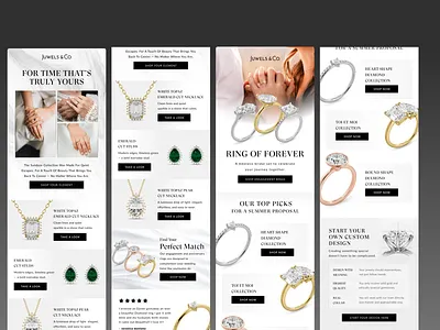 Email Design for Jewelry Brand branding email design email designer email marketing email template email template design figma graphic design jewelry klavio template klaviyo layout design luxury brand omnisend template design ui