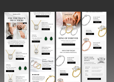 Email Design for Jewelry Brand branding email design email designer email marketing email template email template design figma graphic design jewelry klavio template klaviyo layout design luxury brand omnisend template design ui