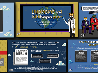 Whitepaper design for Unomeme altcoins blockchain crypto cryptocommunity cryptolaunch cryptoproject defi design mem meme meme coin memecoin memetoken tokenomics web3