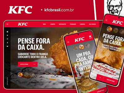 Website Design - KFC Brasil design design de interface fastfood figma interface red responsive ui