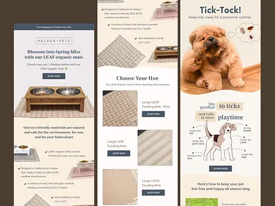 Email Design for Helpen Pets branding dog email design email designer email designer needed email marketing email newsletter email template email template design figma graphic design klaviyo klaviyo template newsletter design omnisend pets ui