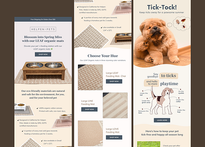 Email Design for Helpen Pets branding dog email design email designer email designer needed email marketing email newsletter email template email template design figma graphic design klaviyo klaviyo template newsletter design omnisend pets ui