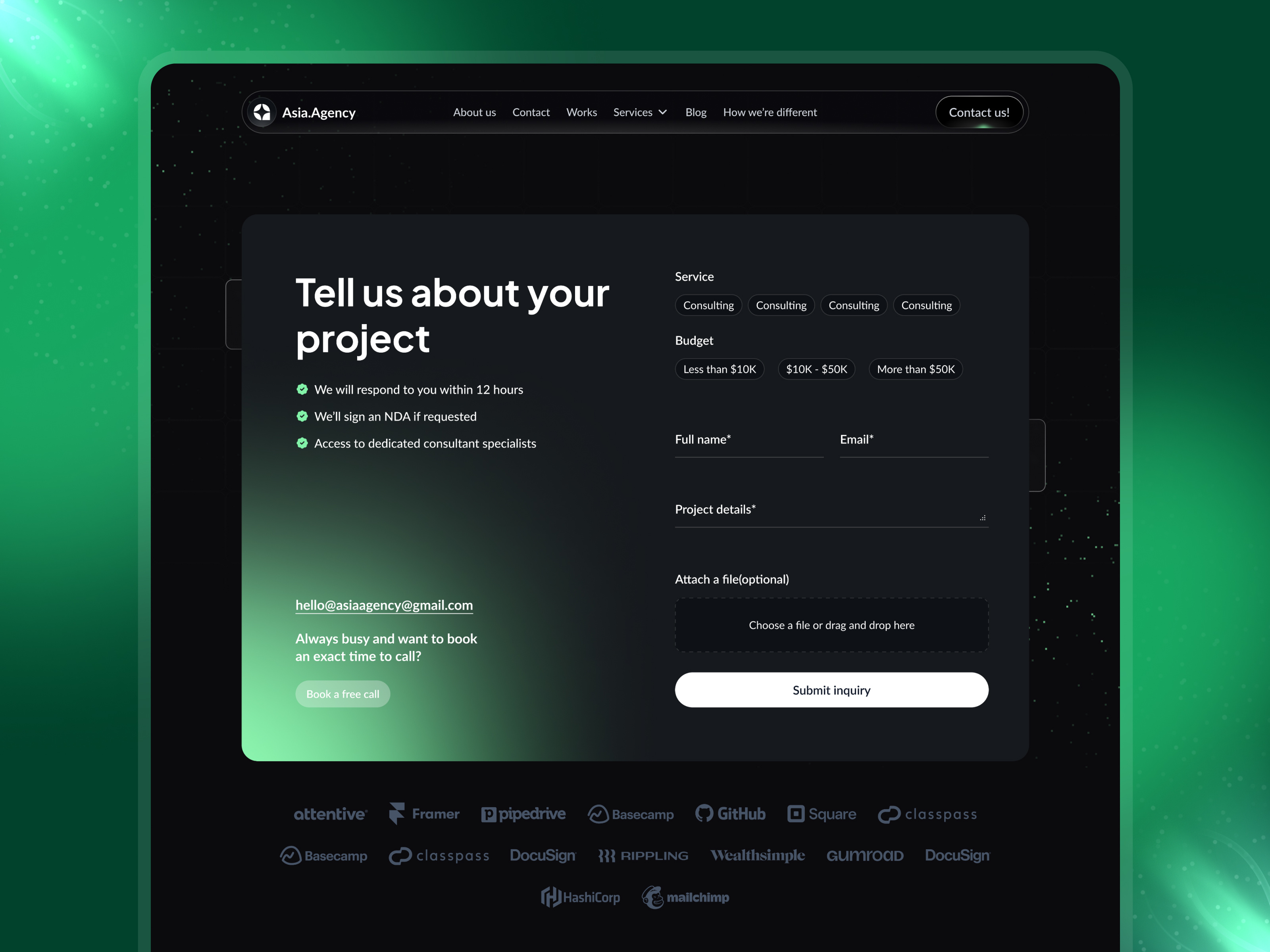 Example of Framer Website Development