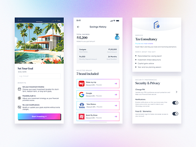 Set Your Goal – Investment Planning & Security UI userfirstdesign