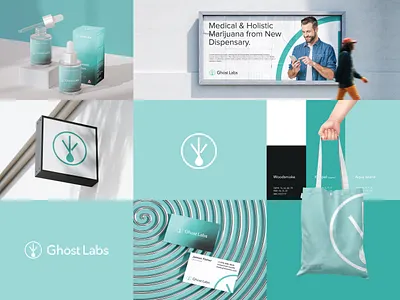 Ghost Labs - Medical Marijuana Brand Identity brand identity branding cannabis cbd cbd branding cbd oil cbd packaging hemp label logo logodesigner marijuana medical wellness