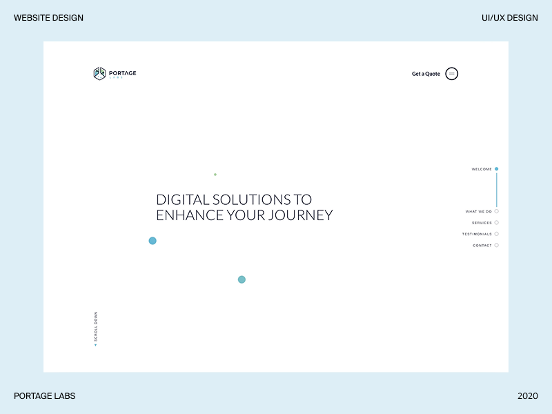 Portage Labs – Digital Consultancy Website UI/UX Design modern