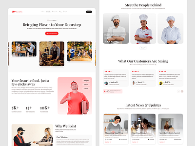 Speedy Eats – Vibrant Food Delivery Website | About us interface product service startup ui ux web website