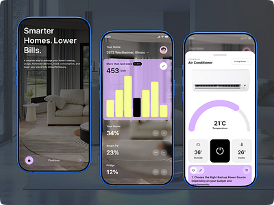 Smart Home Mobile App Concept 3 app design app interface application design home management app mobile mobile app mobile application mobile ui modern design responsive design smart home smart home mobile app user interface