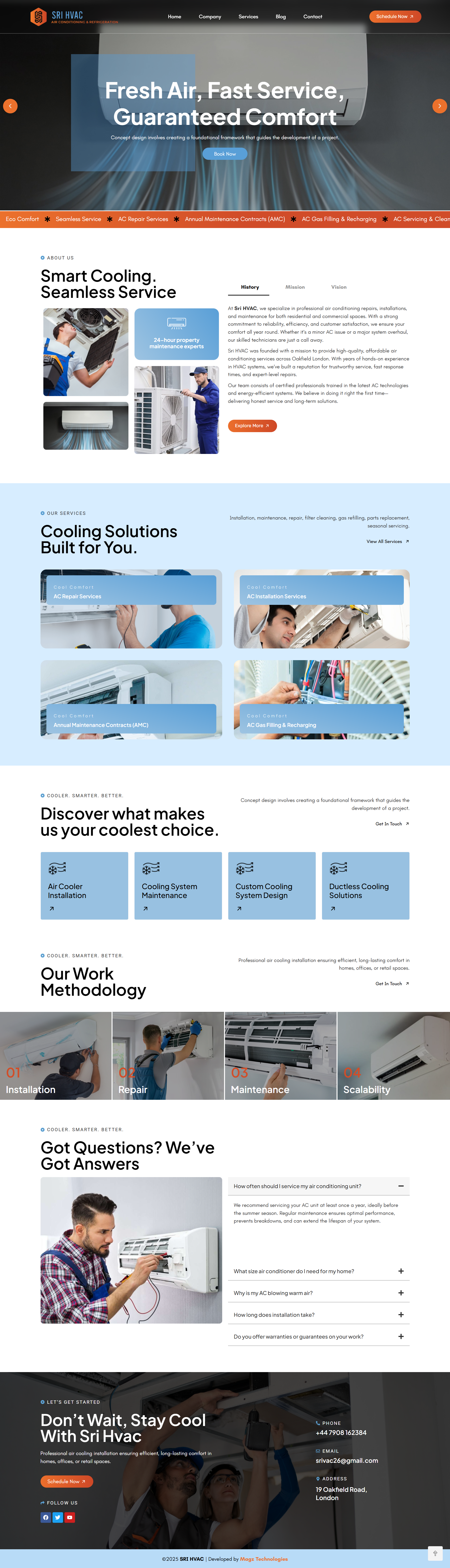 Ac Maintenance Home page ui ux web web design webdesign wordpress